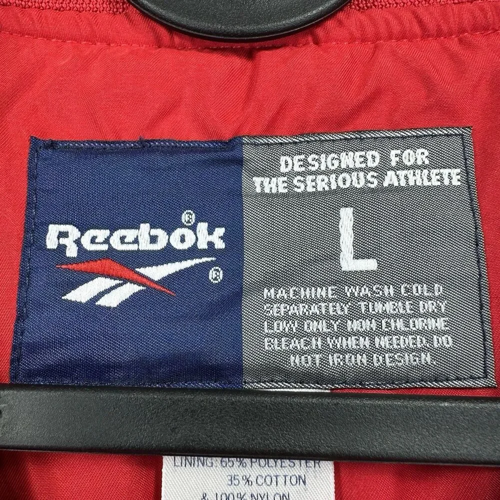 Reebok Men’s Large Vintage Pullover Windbreaker Double Sided‎ Security Jacket